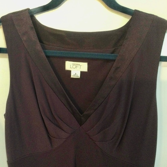 Ann Taylor LOFT plum Women's Dress - Picture 3 of 8